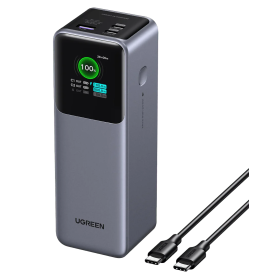 Павербанк (Зовнішній акумулятор) Ugreen 200W | 25000mAh Power Bank з розумним цифровим дисплеєм PB722 
